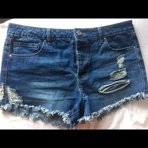 Denim shorts